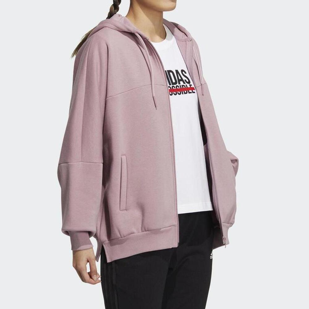 (WMNS) adidas Word Fleece Hoodie Asia Sizing 'Pink' Women's HM2811