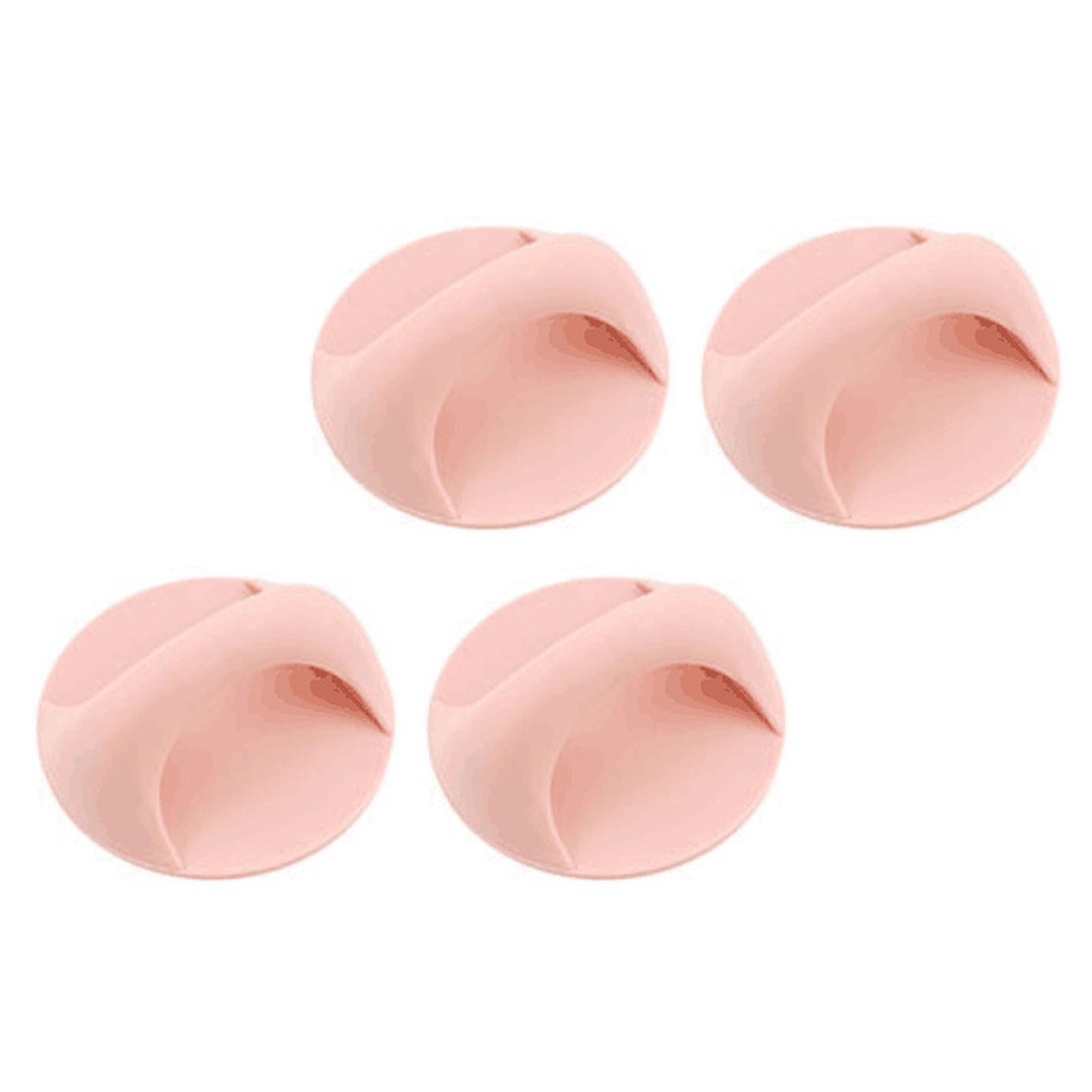 

4 шт. Легко устанавливаемые ручки-скобы для окон и дверей, набор пластиковых вспомогательных ручек для улучшения доступности в домах и офисах розовый