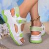 Fashion Fashion Platform Wedge Sandals for Women Summer 2025 Thick Sole Non Slip Beach Shoes Woman Comfortable Walking Sandalias Mujer