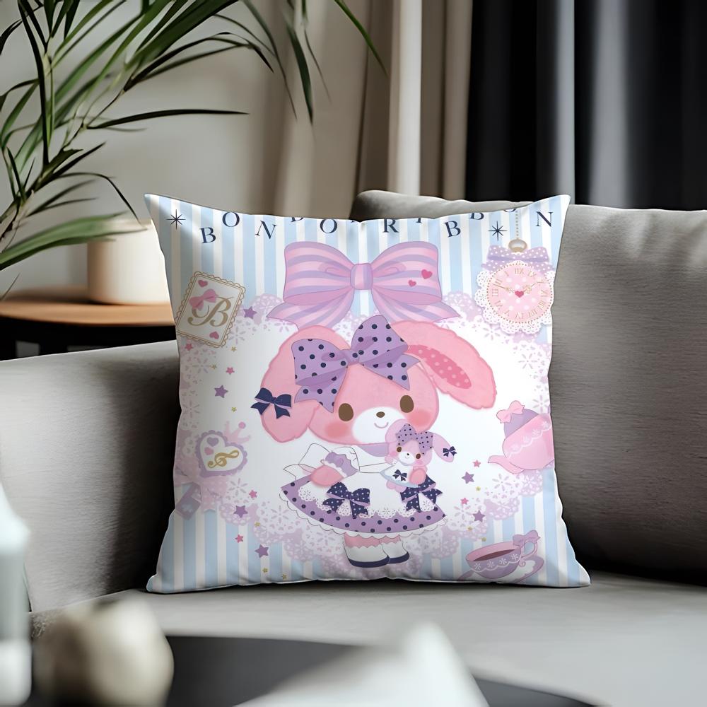 Hot Bbonbonribboning Cushion Cover Antidustmite Pillowcase Invisible Zipper Silky Short Plush Sofa Cushion Cover