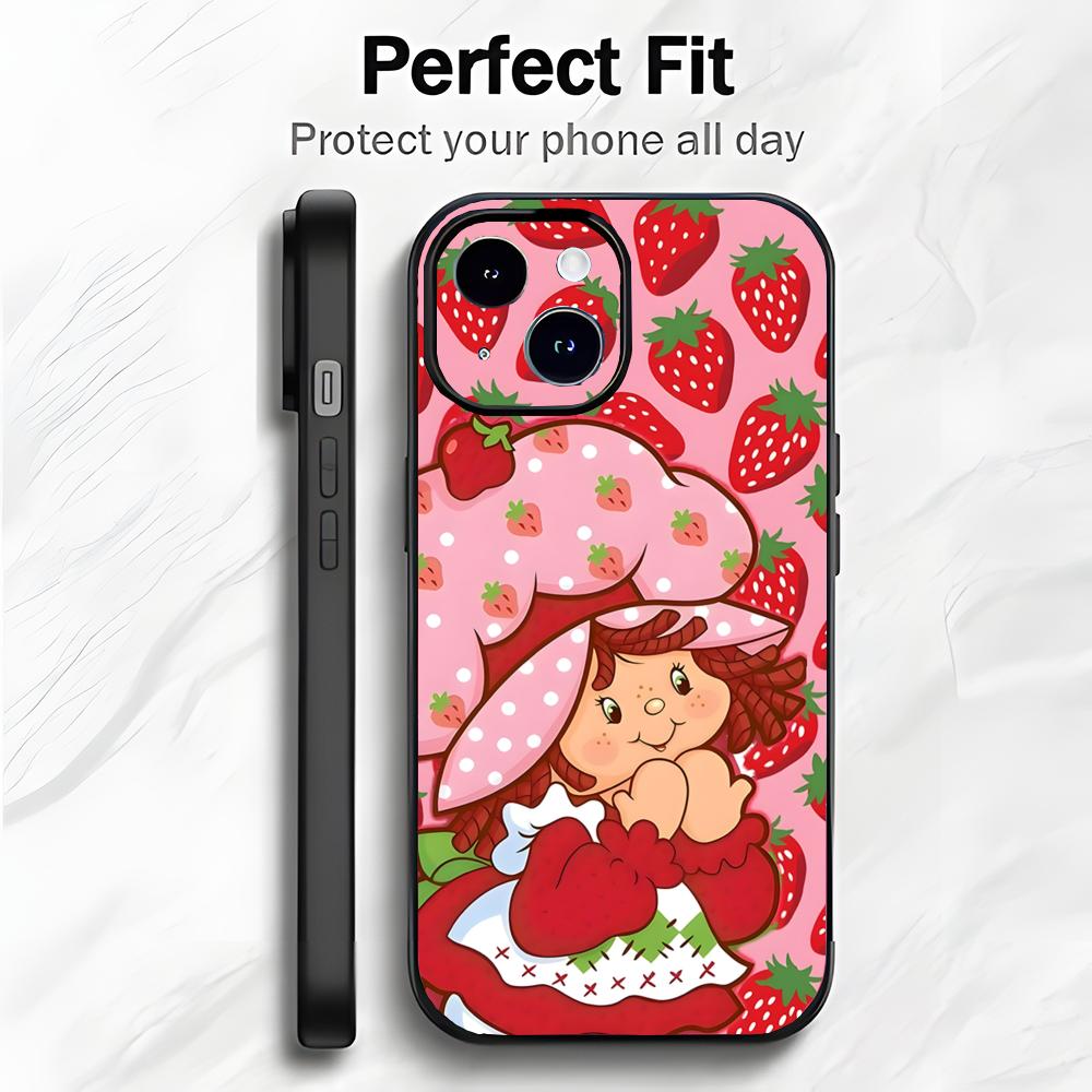 Sweet Cute Cartoon S-Strawberry Shortcake Phone Case Phone Case Soft Packaging Lightweight For iPhone17 16 15 14 13ProMax