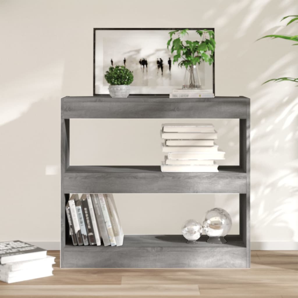 Bookshelf Room Divider Grey Sonoma 80 x 30 x 72 cm