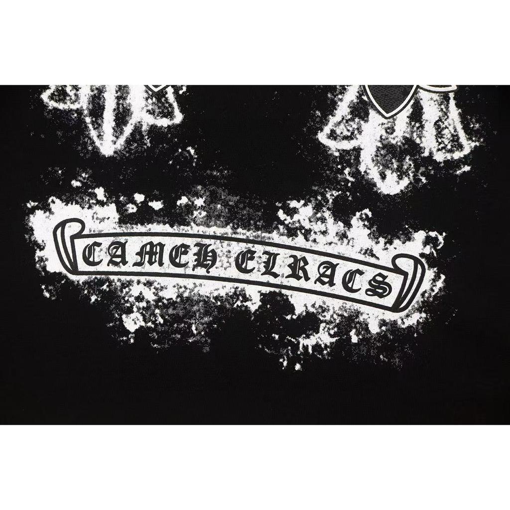 W389 CHROME HEARTS 2026 Summer New High Quality Cotton Round Neck Loose Large Size T-shirt Couple T-shirt