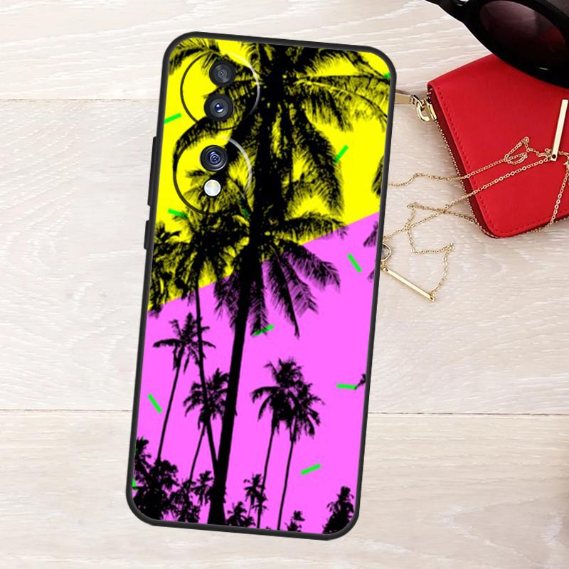 Stars Space Palm Trees Case For Honor Magic 8 5 6 7 Lite 50 70 90 200 400 Pro X8b X8c X9a X9b X9c X9d Win RT Cover