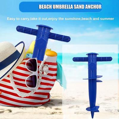 Base Ombrello Regolabile Plastica Sole Spiaggia Patio Sabbia Strumenti di Fissaggio a Terra Ancora Supporto Punta Trivella Porta Mantenimento Accessori Giardino