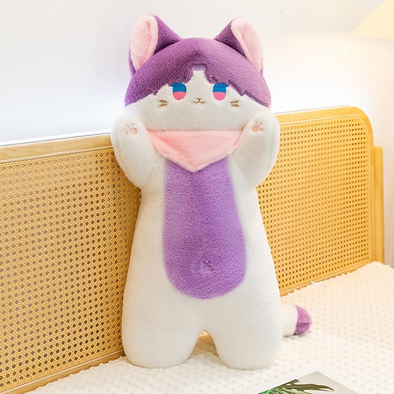 Siamese Cat Plush Toy Long Animal Pillow Gift For Kids And Teens