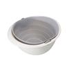 Drain Basket 360 Degree Free Rotation Detachable Double Layer Fruit Vegetable Drain Colander for Home