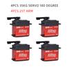 4Pcs Waterproof 20kg 25kg 30kg 35kg 40kg digital servo metal gear 180° high speed 25T arm for 1/8 1/10 RC baja crawler Cars boat