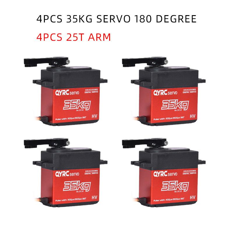 4Pcs Waterproof 20kg 25kg 30kg 35kg 40kg digital servo metal gear 180° high speed 25T arm for 1/8 1/10 RC baja crawler Cars boat