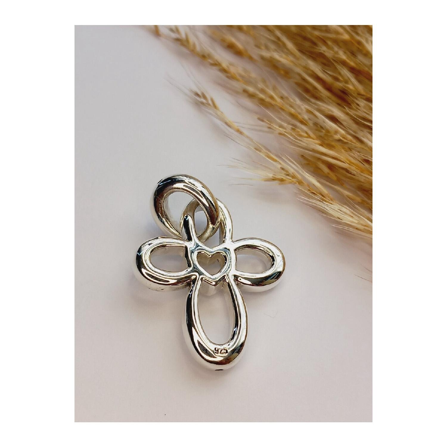 

Подвеска в виде большого цветка из стерлингового серебра 925 пробы с родием