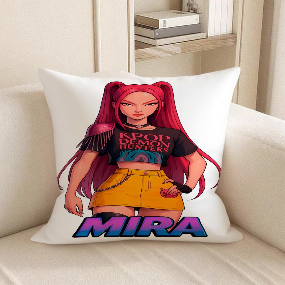 KPop Demon Hunters  KPOP Demon Hunter Series Pillowcase: Colorful Character Pattern Fashion Home Decoration