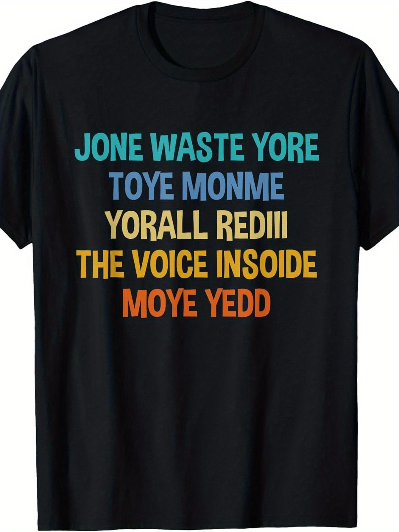 

Men S Funny Japanese Text Graphic T-Shirt- Jone Waste Yore& Don T Waste Your Time Slogan L