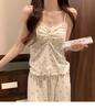 Hot-Selling 2024 Women's Long Sleeve Floral Pajama Set - Sexy Spring & Autumn Three-Piece with Chest Pads