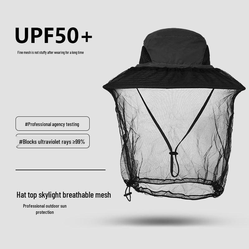Unisex Sommer Sonnenhut: Moskitosicheres Netz, Schnelltrocknend, Wasserdicht, Ideal zum Angeln und Klettern