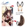 Rail Honkai Star Tingyun Cosplay Plush Fox Ear Headband Furry Tail Accessories
