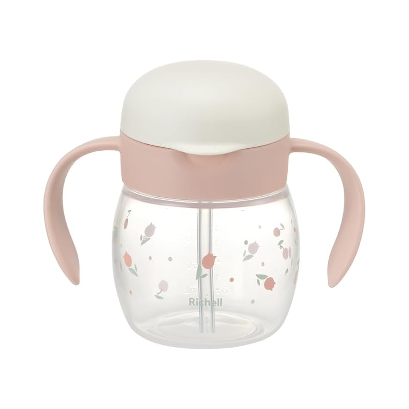 Richell Try Leak-Free Straw Mug® Tulip 270ml (Suitable for Babies 7 Months and Up) Spill-proof Polypropylene 120763