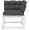 Vidaxl Garden Corner Seat With Cushions, White, 73X73X78 Cm