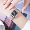 Simple Small Square Plate Alloy Women'S Watch Retro Roman Scale Quartz Watch Women'S Waterproof Watch