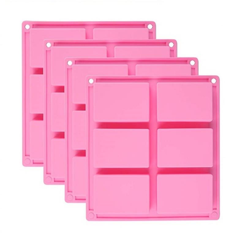 6-Cavity 12-Cavity Square Silicone Mold Baking Soap Making Chocolate Candy Cookie Crafting
