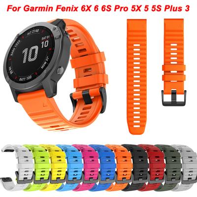 26 22MM silikonowe paski do zegarków dla Garmin Fenix ​​6X6 6S Pro 7X7 Easyfit nadgarstek Fenix ​​5 5X 5S Plus Smartwatch bransoletka