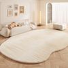 Modern Cream Style Carpets for Living Room Fluffy Soft Plush Carpet Minimalist Bedroom Decor Rug Irregular Shaped Washabler Mat