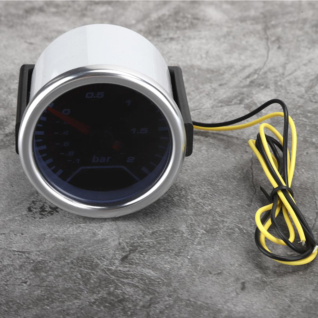 12V 12Bar Modified Boost Gauge Mechanical Turbo Pressure Meter 52mm2in