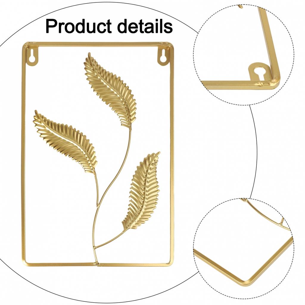 Zlatý list nástěnná dekorace obývací pokoj ozdoba nástěnná závěsná dekorace
