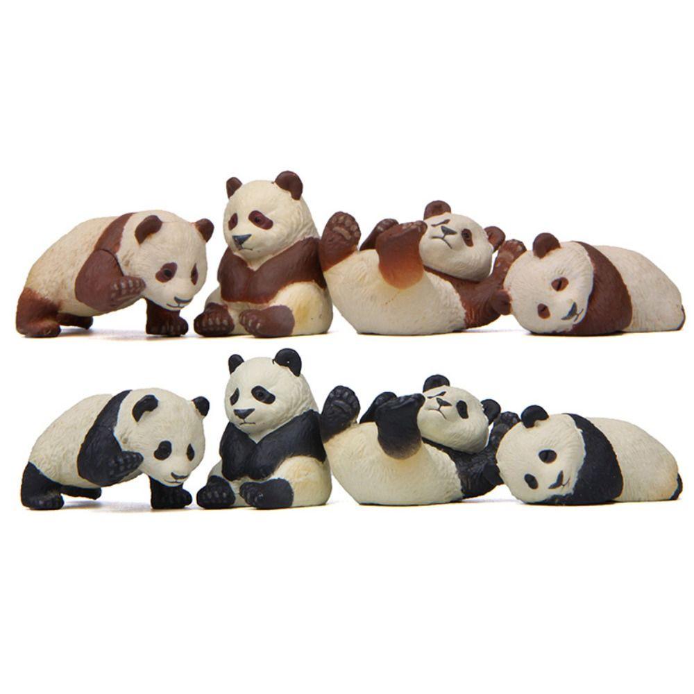Hand-made Animal Model DIY Landscaping Dolls Creative Panda Figurines  Home Decor