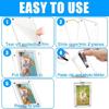 Pack of 3 Quick Install Acrylic Car Sun Visors Photo Clip Holders 3 Inch Universal Multifunction Safe Driving Design