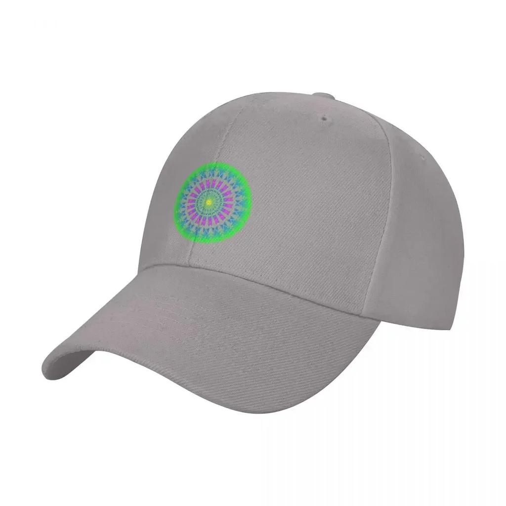 Mandala neon multicolor art Baseball Cap Funny hats Snap Back Hat Cosplay Snapback Cap Elegant Women's Hats Men's