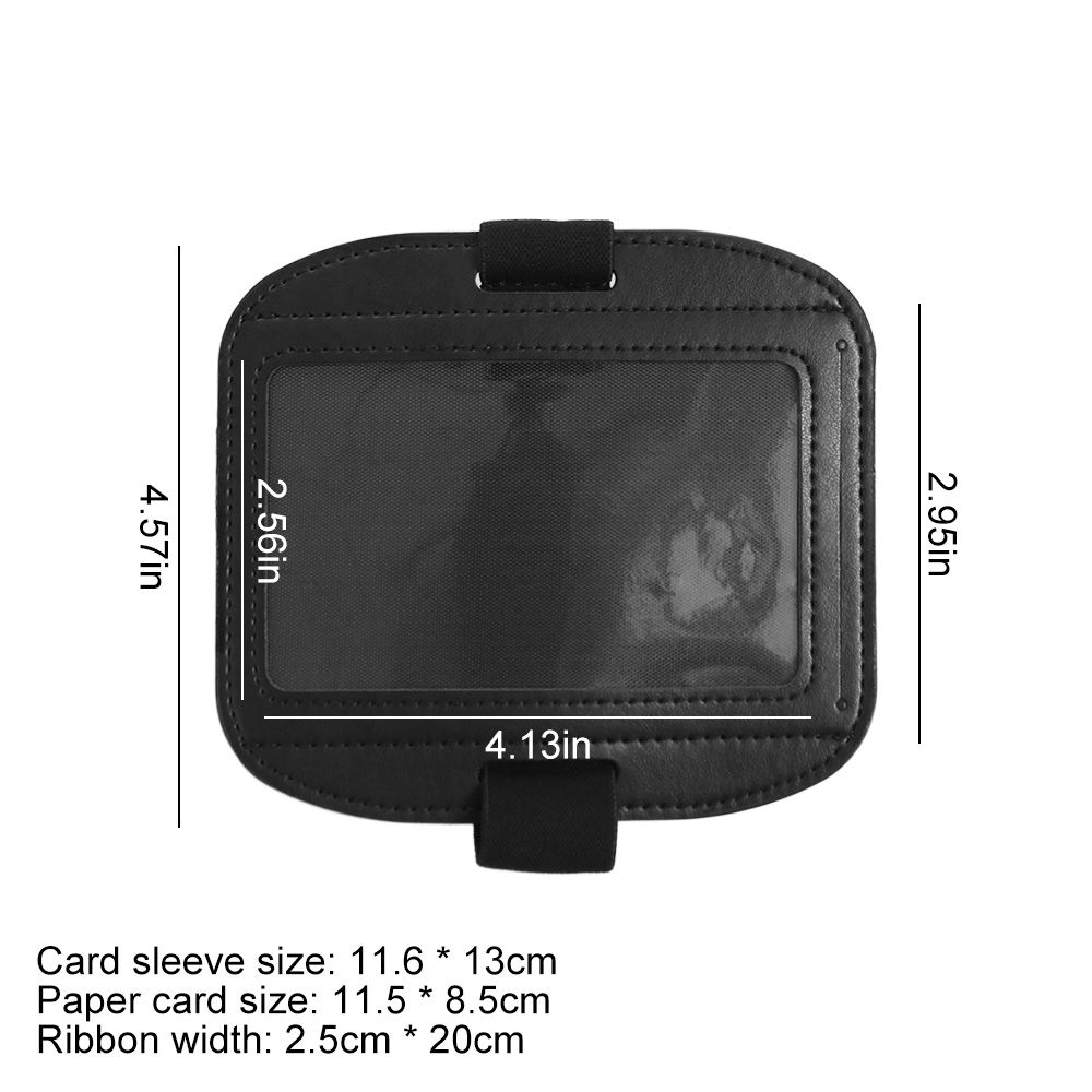Photo Display Holder Elastic Band Arm Badge Holder Adjustable Elastic ID Card Holder PU Black Armband ID Card Case Men/Women