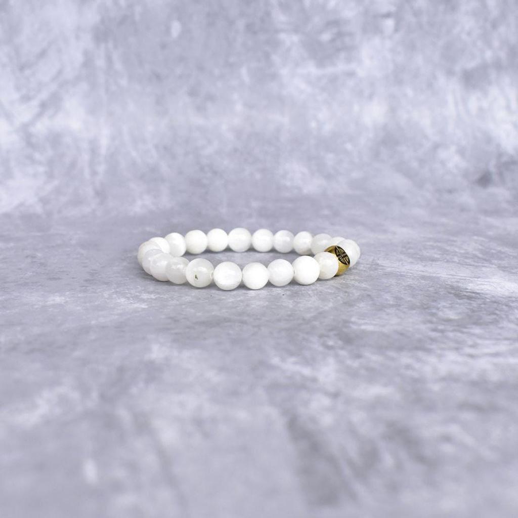 Natural Selenite Beaded Bracelet Selenite And Lava Bracelet For Men Diffuser Bracelets Beaded Healing Crystals Jewelry, Gift for Him