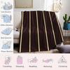 Chocolate Stripe Flannel Blanket Warm Soft Halloween Christmas Couch Warm Cozy Decorative Decor Gift for All Season