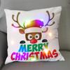 1Pc Christmas Led Pillow Case Size 45X45Cm40X40Cm Santa Claus Printed Christmas Pillow Covers For Christmas Decorations