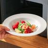 2PCS Japanese-Style Ceramic Straw Hat Plate Threaded Pattern Dessert Dish Serving Dish  Salad