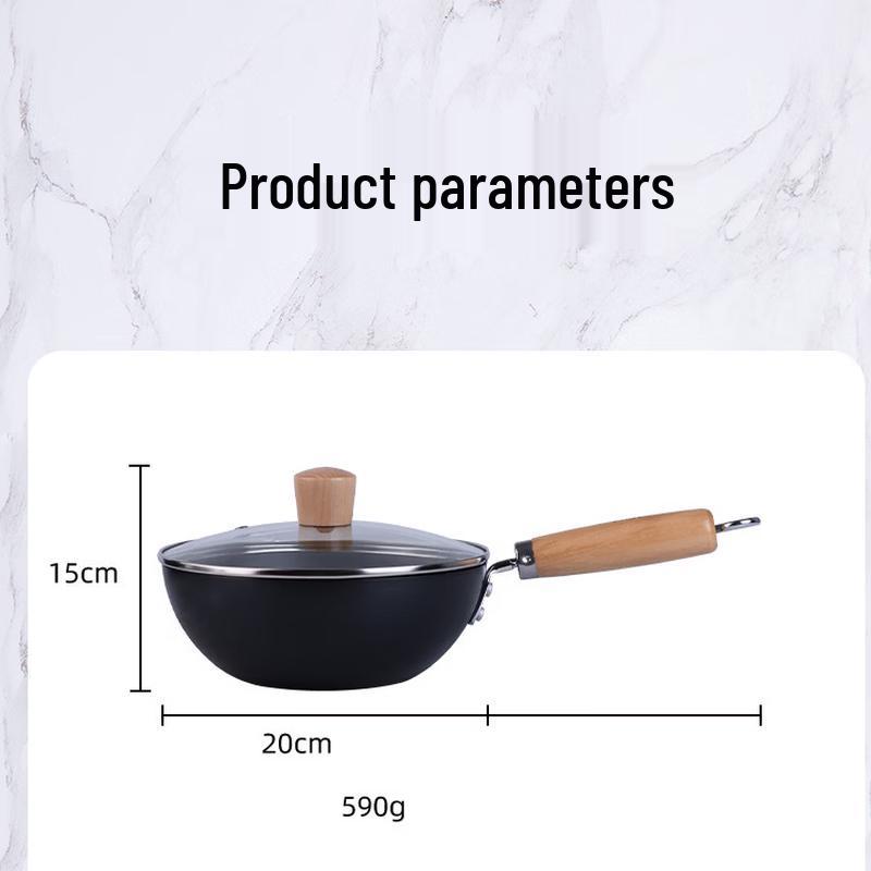 

Zhishi 20cm Uncoated Iron Wok