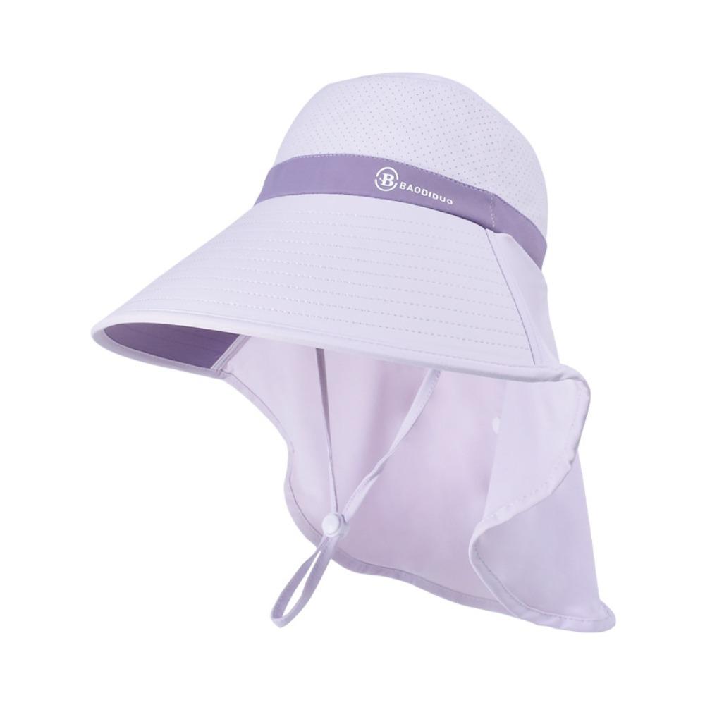 

UV Anti Sunshade Shawl Cap Sun Visors Neck Protection Women Sun Hat Face-covering Wide Brim Shawl Neck Protection Hat Sport фиолетовый