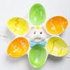 Ceramic Egg Holder Chick Design Egg Cup Creative Egg Storage Compartments  for Breakfast