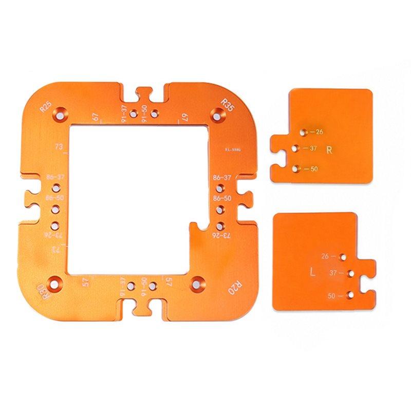 B97A-Grooving Curved Molded Handle-Free Aluminum Alloy U-Channel Positioner, Woodworking Auxiliary Tool Positioning