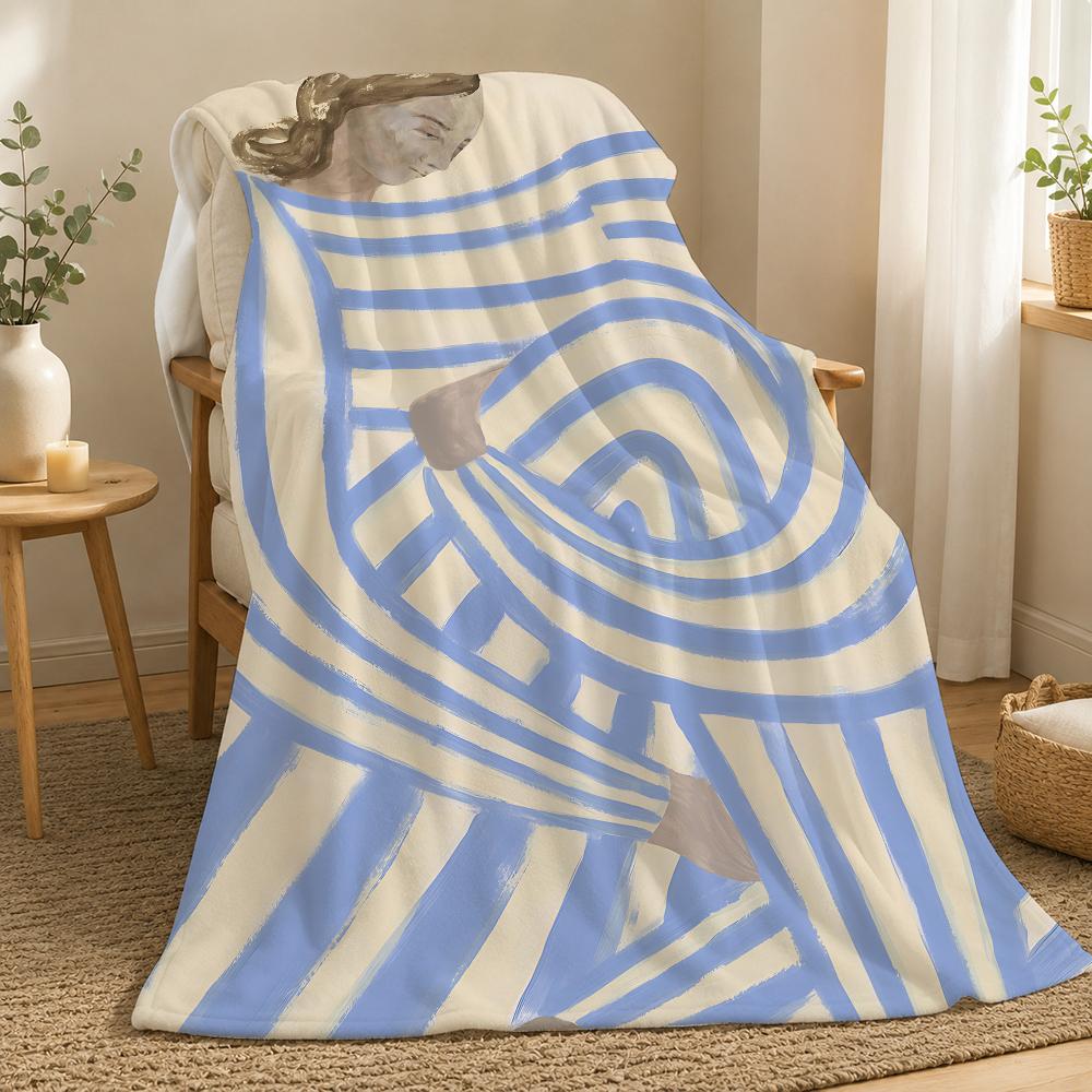 Sofia Lind Body Line Artist Throw 240g flannel blanket, suitable for sofas, beds, offices, exquisite gift blankets