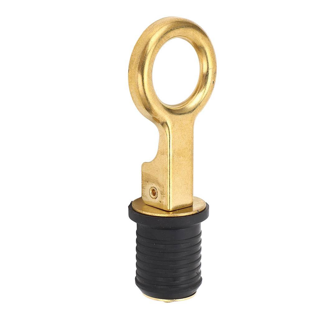2Pcs Screw Type Compression Drain Plug Excellent Sealing Oxidation Resistant Rubber Brass Boat Drain Plug for Marine Yacht