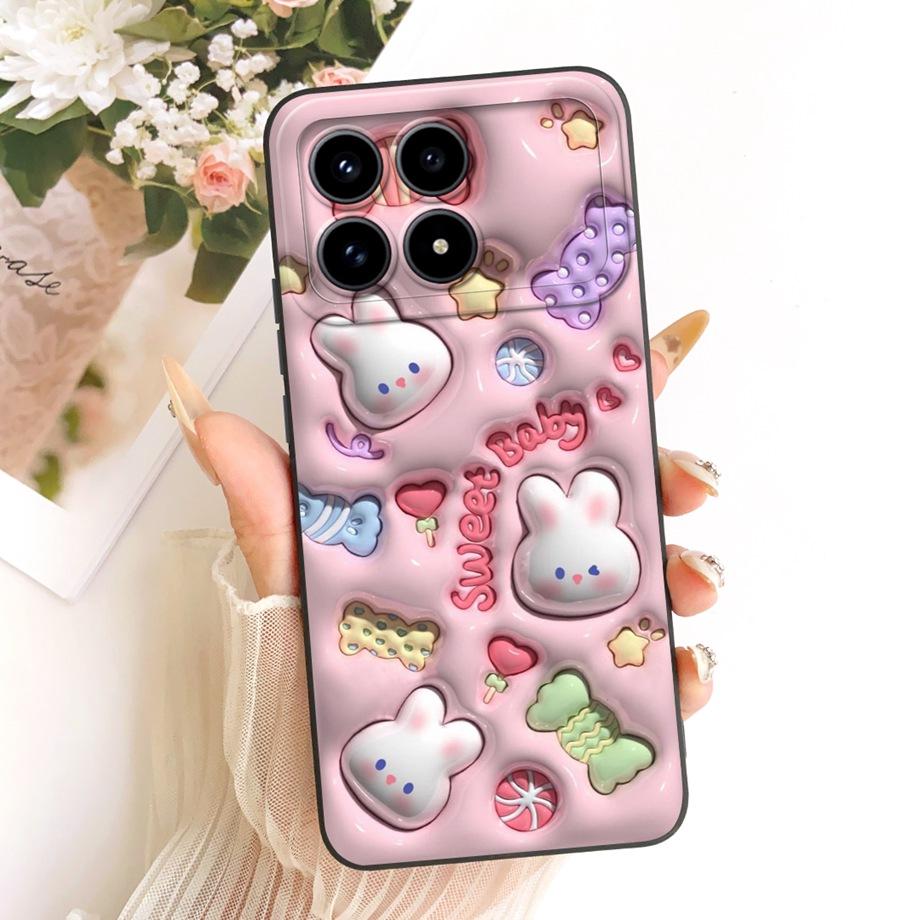Phone Case For Xiaomi Poco F8 F8Pro Capa Cat Cartoon Dragon Animal Pattern Bumper For Redmi K90 K90Pro Max Soft Silicone Cover