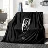 Fulham Football Crest Flannel Blanket, Soft Polyester, Modern Design, All-Season for Camping, Travel, Gifts for holidays or birthdays