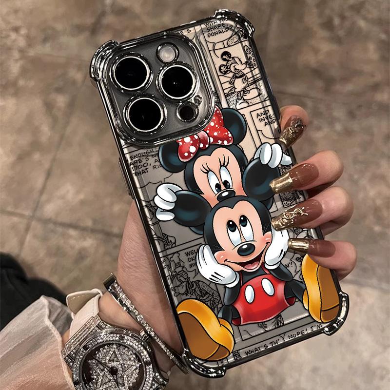 

Lovely M-Mickey Minnies Plating Phone Case For Xiaomi Redmi 15 A3 15C 14C 13C K50 A1 Note 15 14 13 12 Pro Plus 4G 5G Anti Fall Redmi Note 13 4G