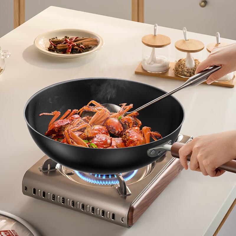 Kangbahe Premium 32cm Titanium Non-Stick Iron Wok