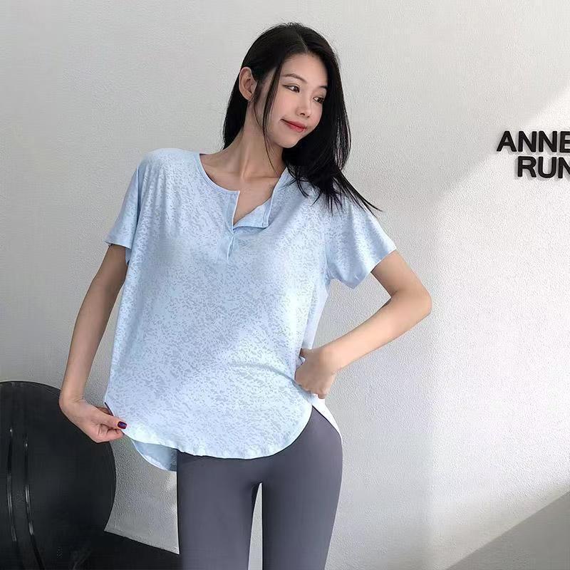 Women's Quick-Dry Short Sleeve Yoga Top - Loose Fit Summer Sports T-Shirt