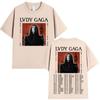 Limited Lady Gaga Mayhem Tour 2025 Album Graphic T Shirts Unisex Women Fashion Harajuku T-Shirt Vintage Oversized Short Sleeve Tees