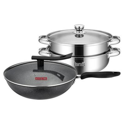 Bernice King Kong 2-Piece Wok & Steamer Cookware Set