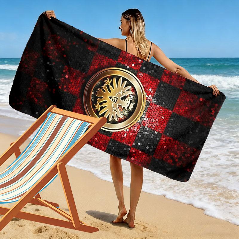 Eintracht Frankfurt Print Beach Towel, Large Soft Quick Dry Towel for Beach Camping Swimming