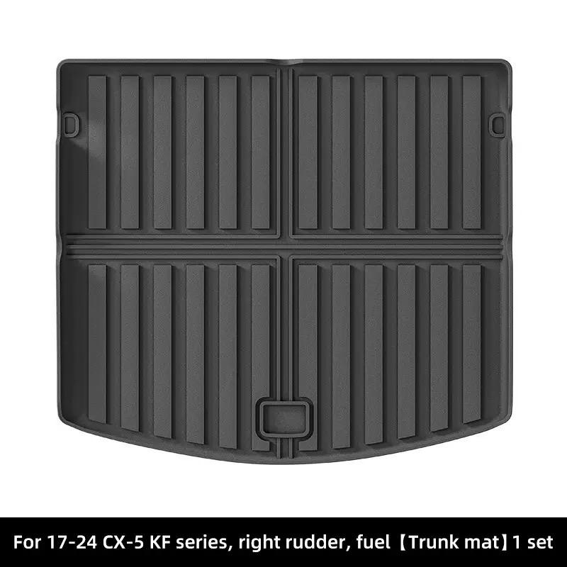 For Mazda CX-5 KF 2017-2024 Trunk Mat TPE 3D Rear Seat Backrest Anti-Scratch Pads All Weather Anti-Slip Trunk Carpet Cargo Liner